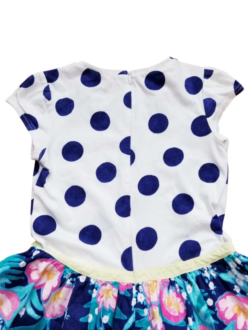 Catimini Polka Dot Top with Floral Skirt Girls Dress 8y